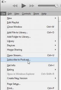 Manual "Subscribe to Podcast" in iTunes